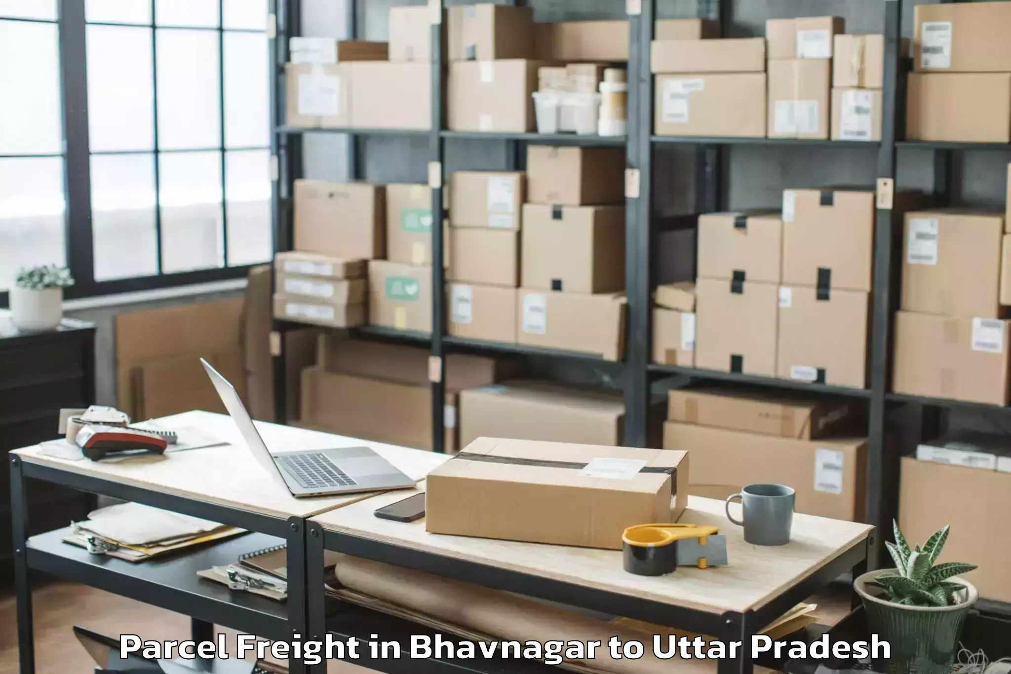 Hassle-Free Bhavnagar to Etawah Parcel Freight